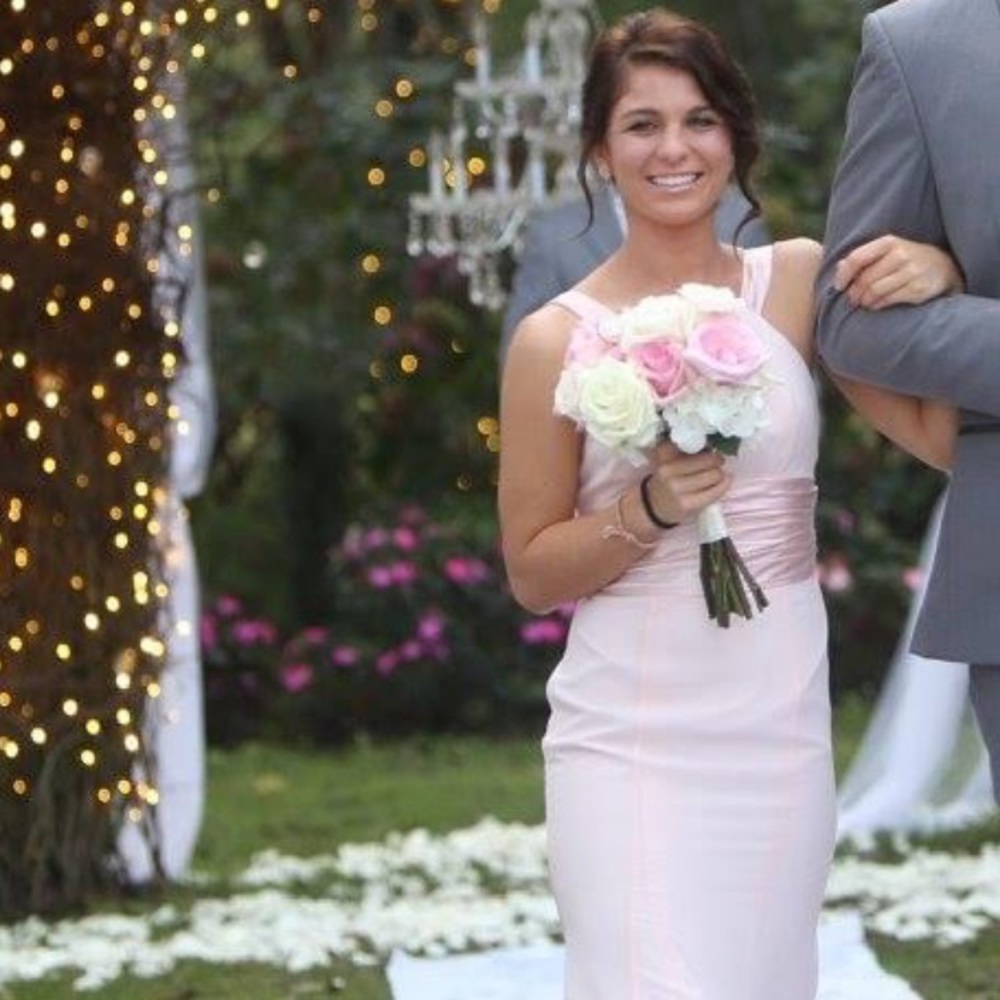David’s Bridal light pink formal dress